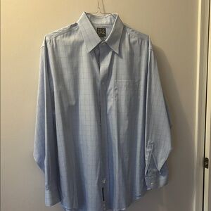 Jos. A. Bank Light Blue Checkered Dress Shirt